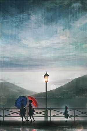 疏雨梧桐浅月朦胧